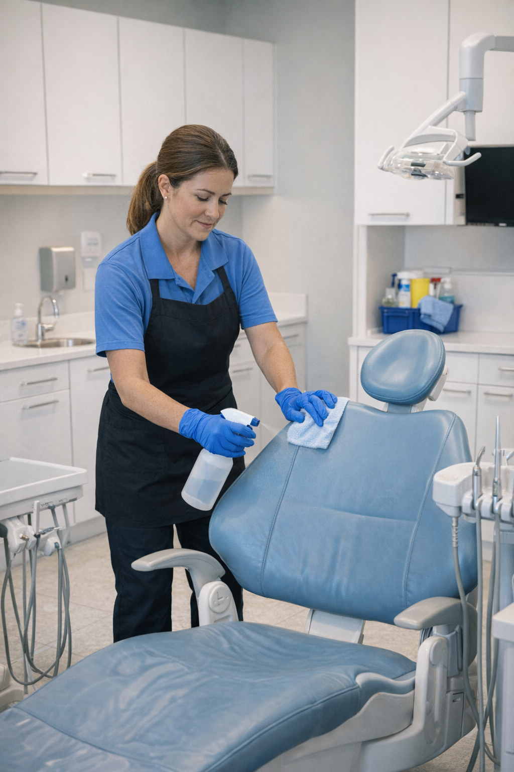 Health and dental facility cleaning
